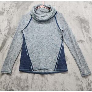 KUHL Viola Nova Sweater Women's Size S Blue Cowl Neck Pullover Long Sleeves Wool